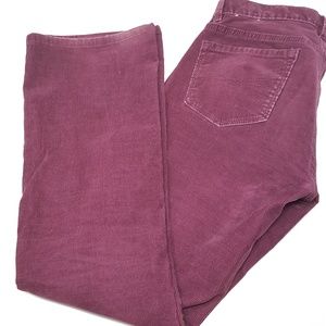 LOFT Corduroy Moden Boot Cut Pants Cranberry